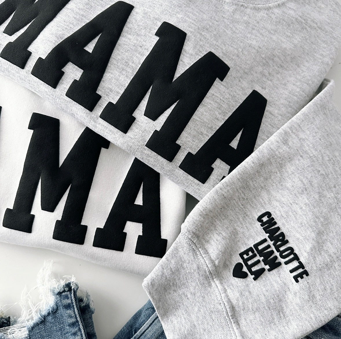MAMA Puff Sweatshirt - Black Print