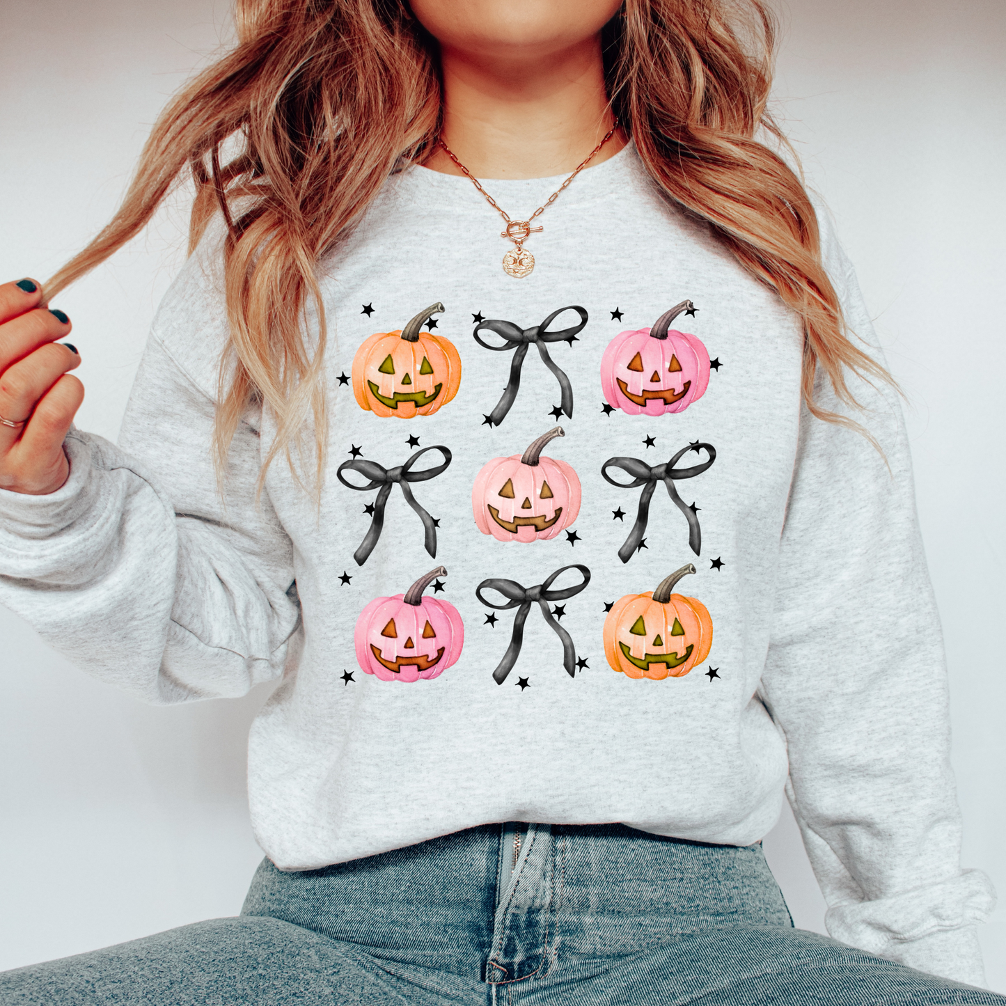 Pumpkins and Bows Sweatshirt