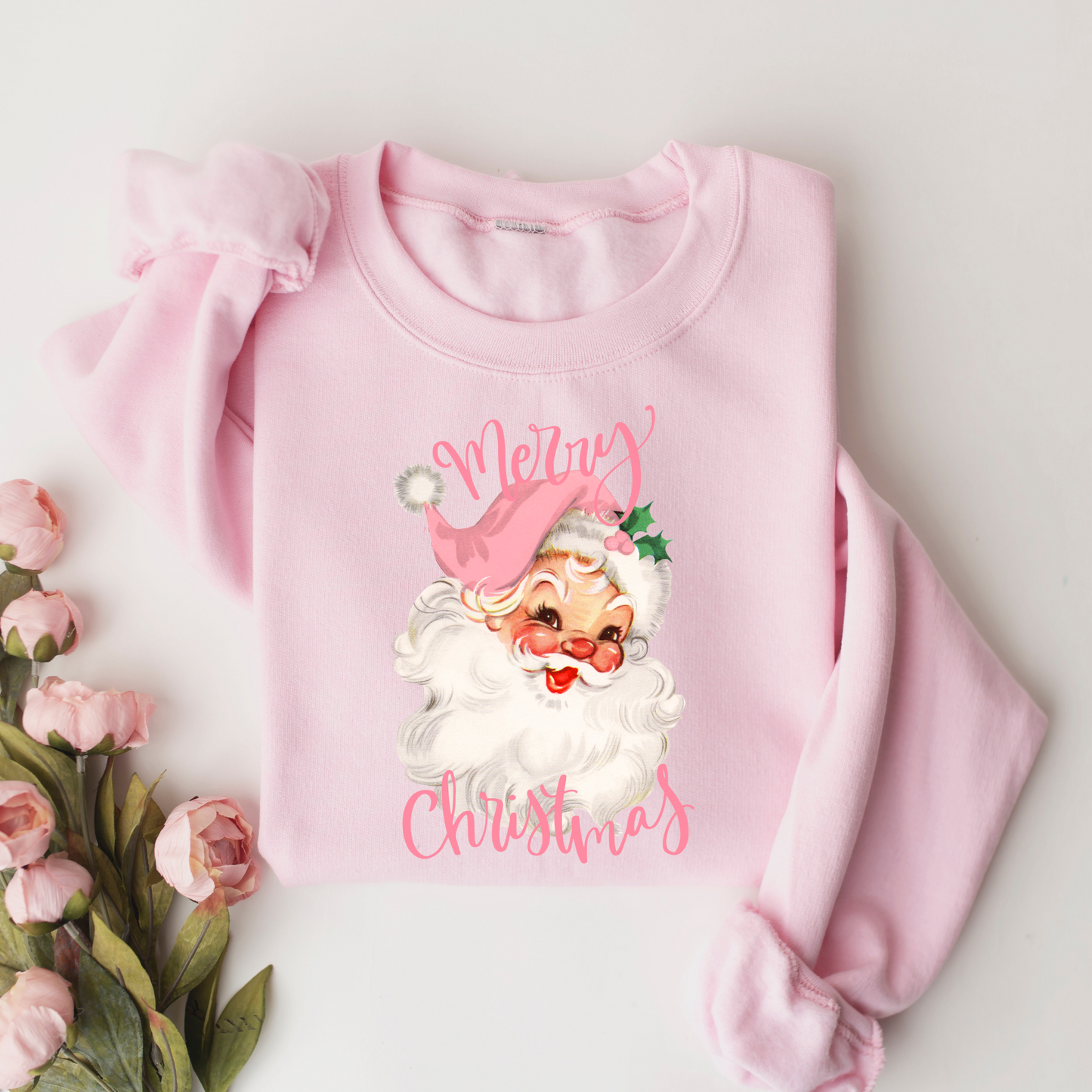 Pink Vintage Santa Sweatshirt