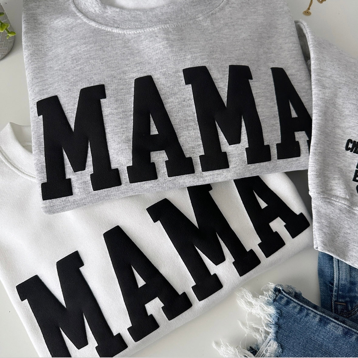 MAMA Puff Sweatshirt - Black Print