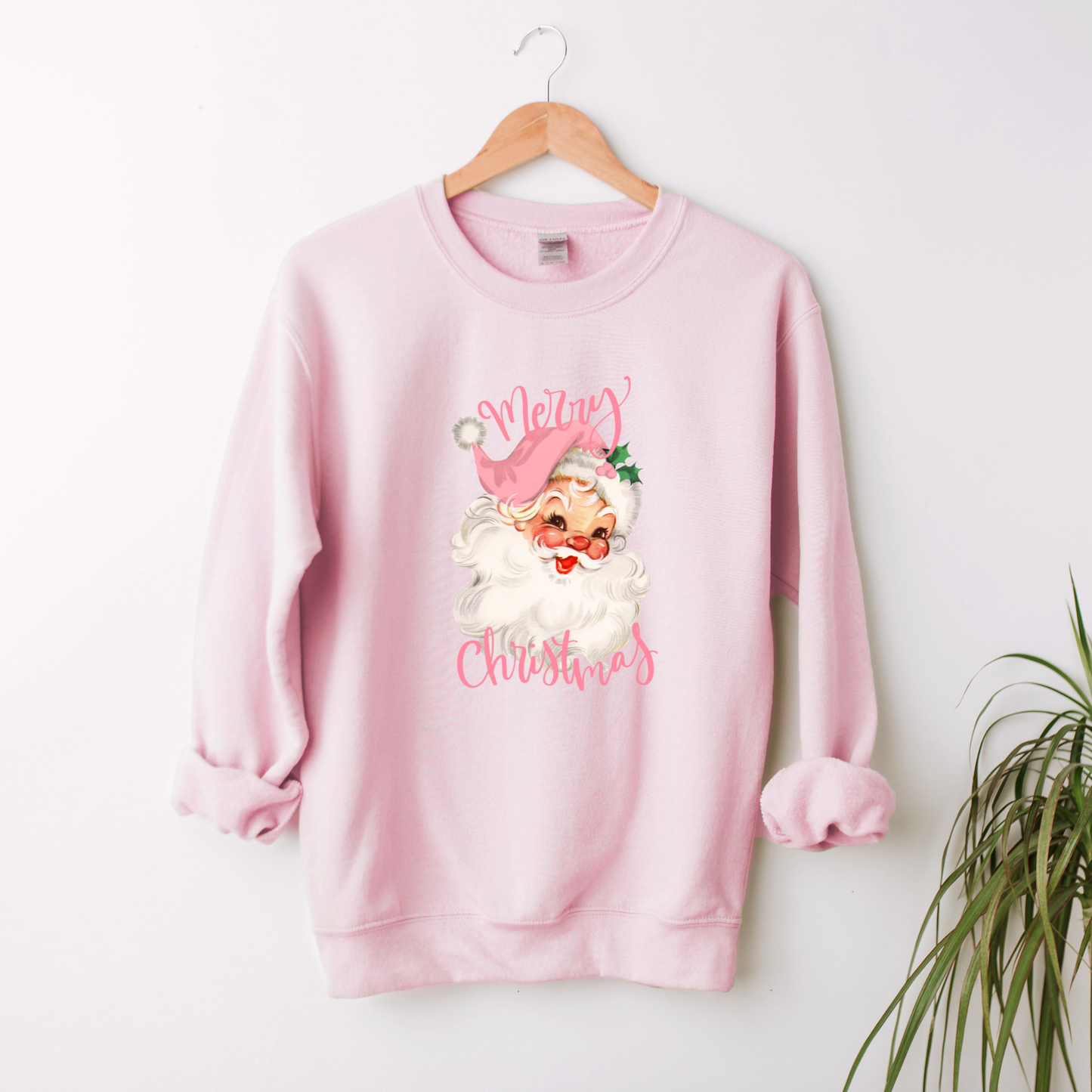 Pink Vintage Santa Sweatshirt