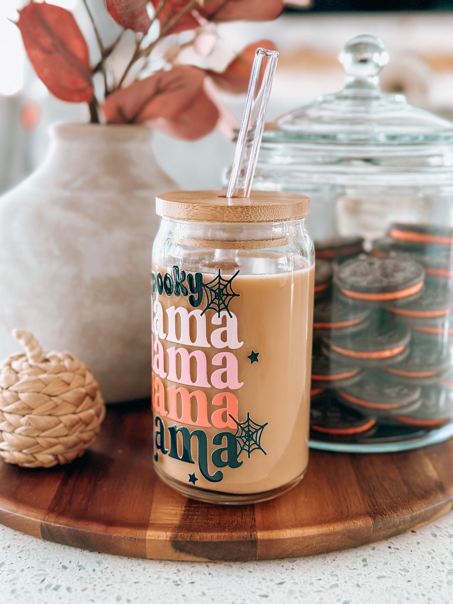 Spooky Mama Glass Cup