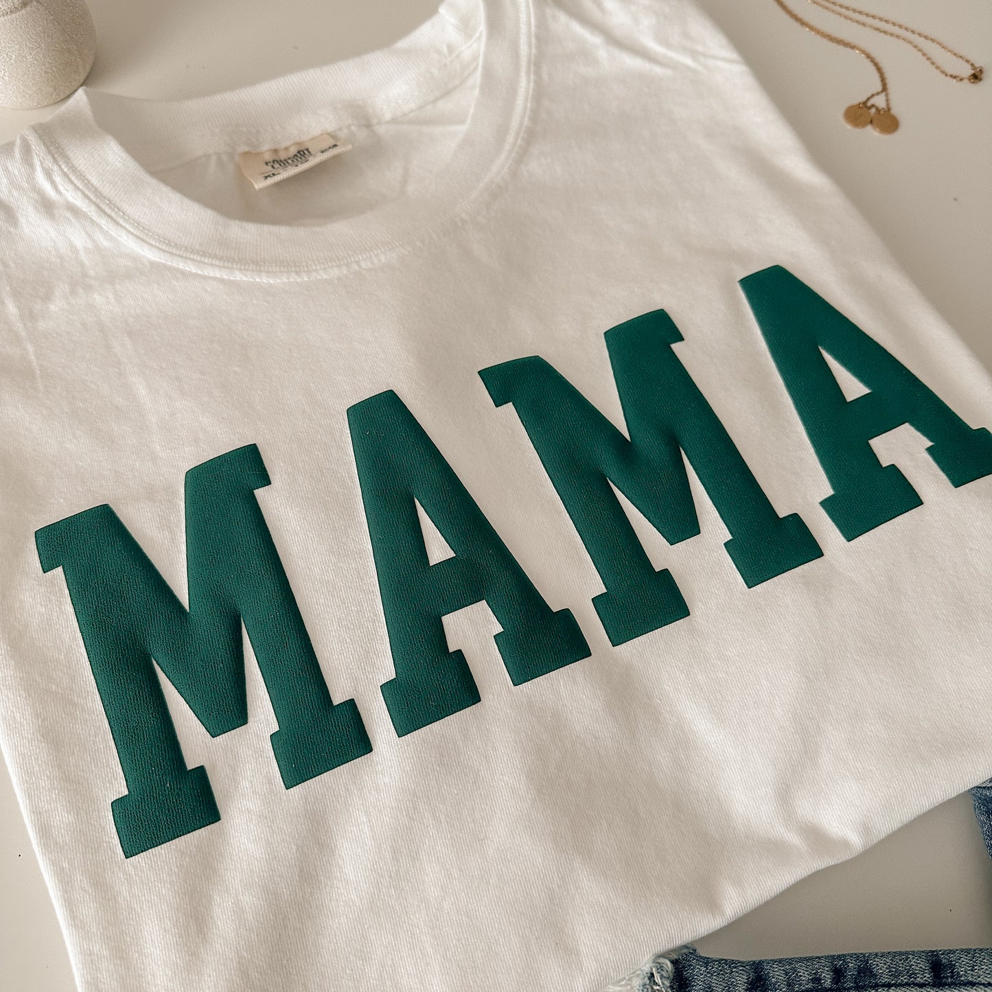 MAMA Puff T-shirt - Dark Geeen