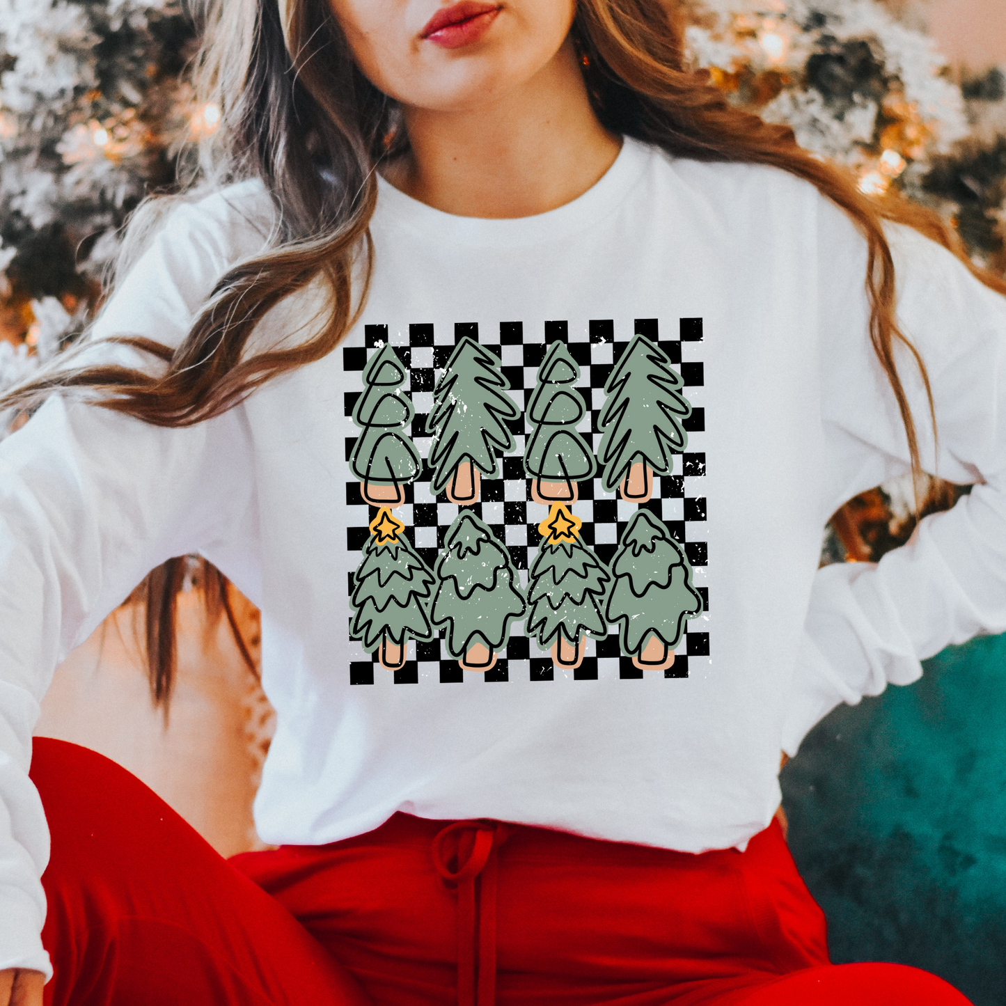Checkered Trees Sweatshirt
