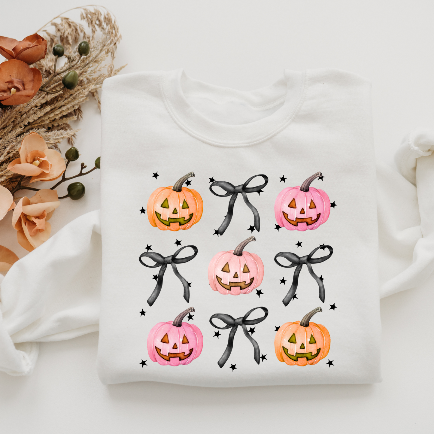 Pumpkins and Bows Sweatshirt