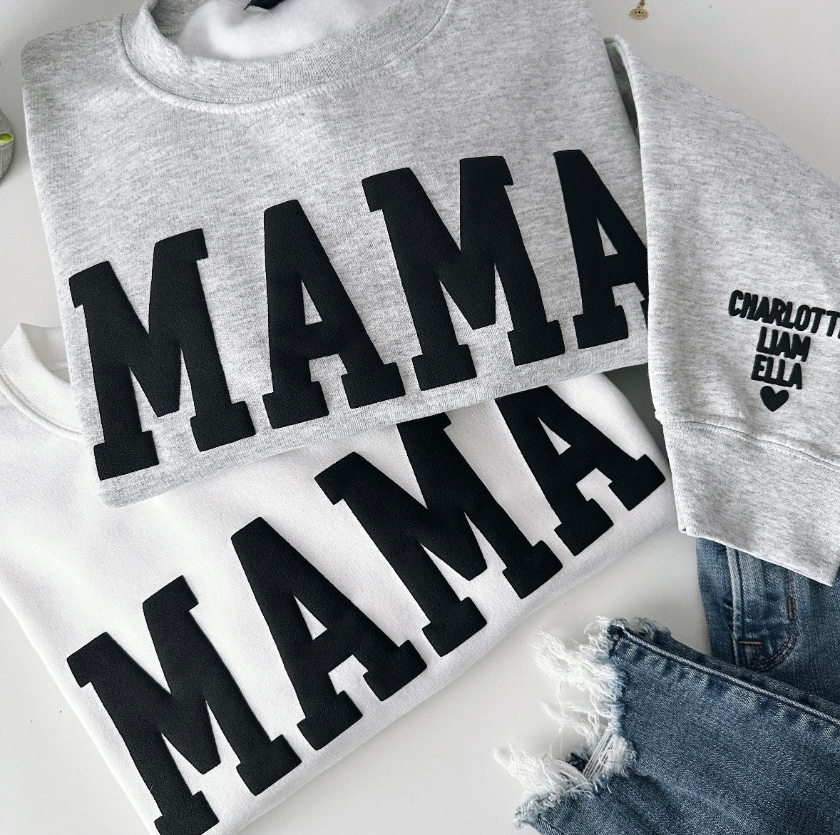 MAMA Puff Sweatshirt - Black Print