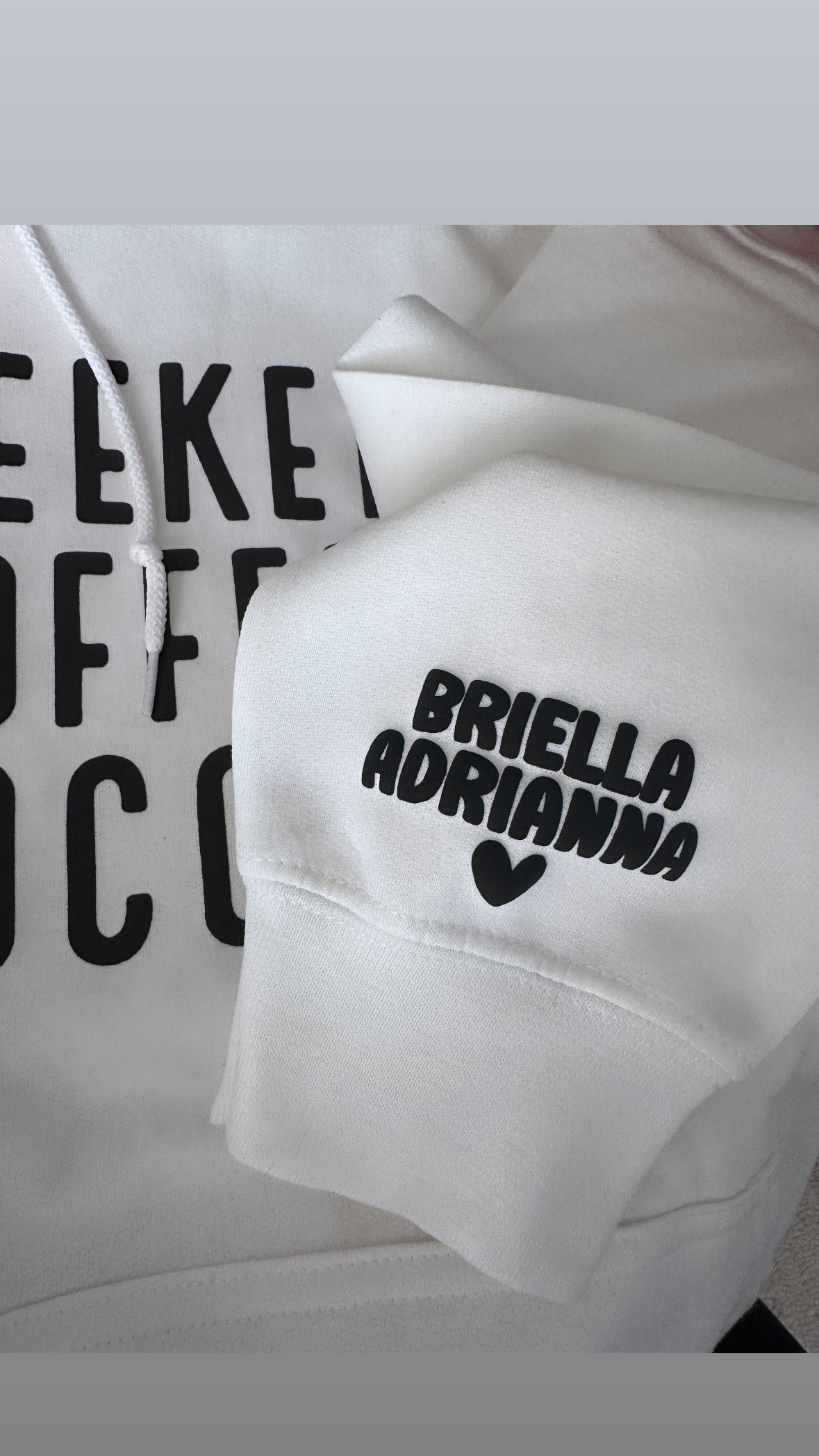 childrens name on sleeves