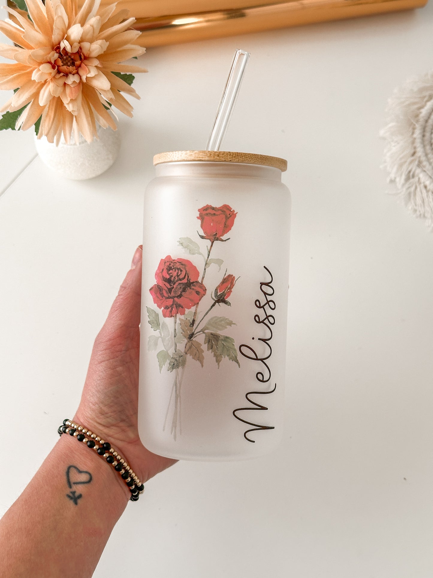 Birth Flower Tumbler