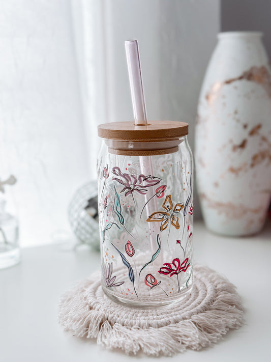 Tulips Glass Tumbler