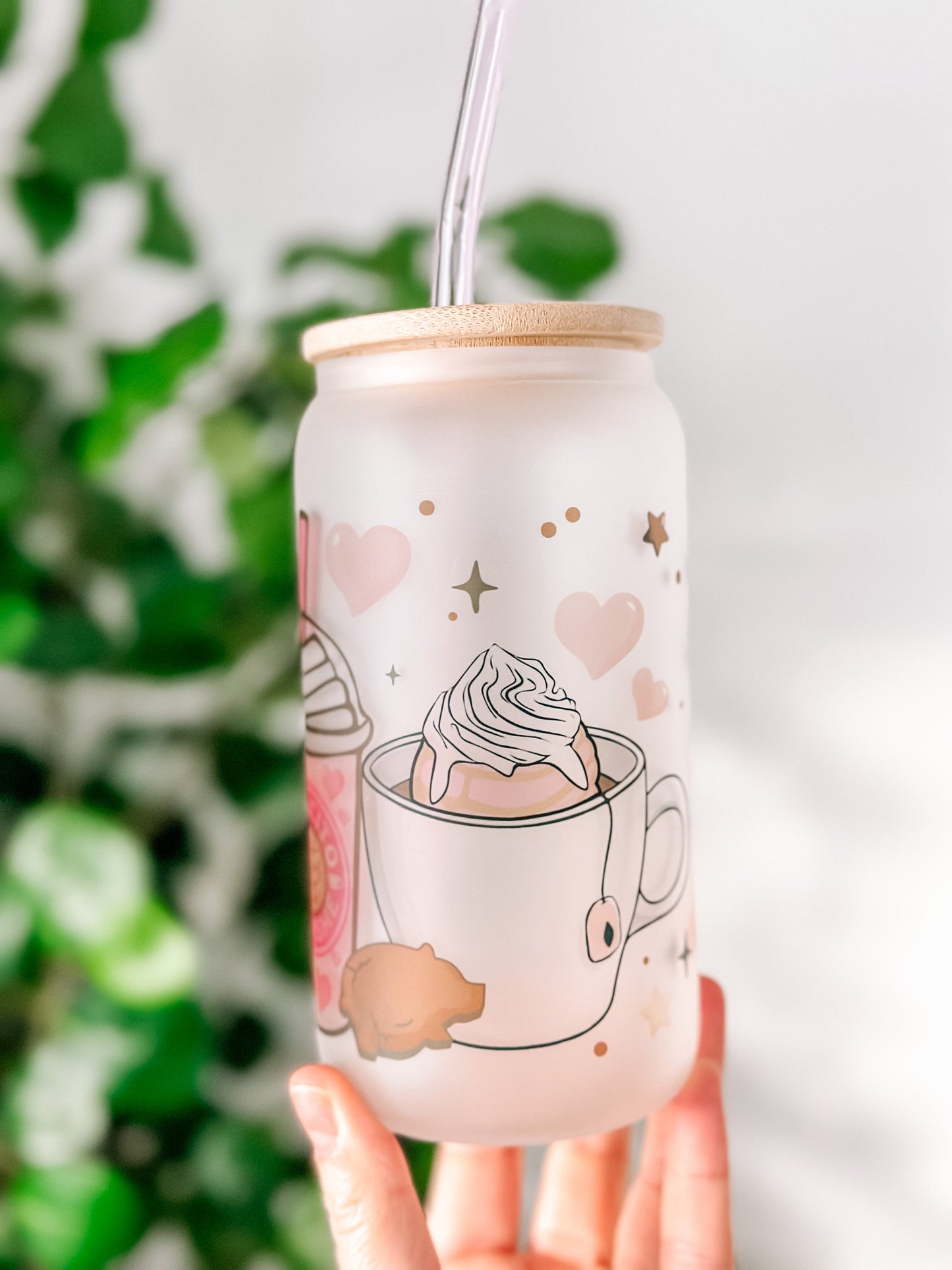 CAFECITO Y CHISME GLASS CUP