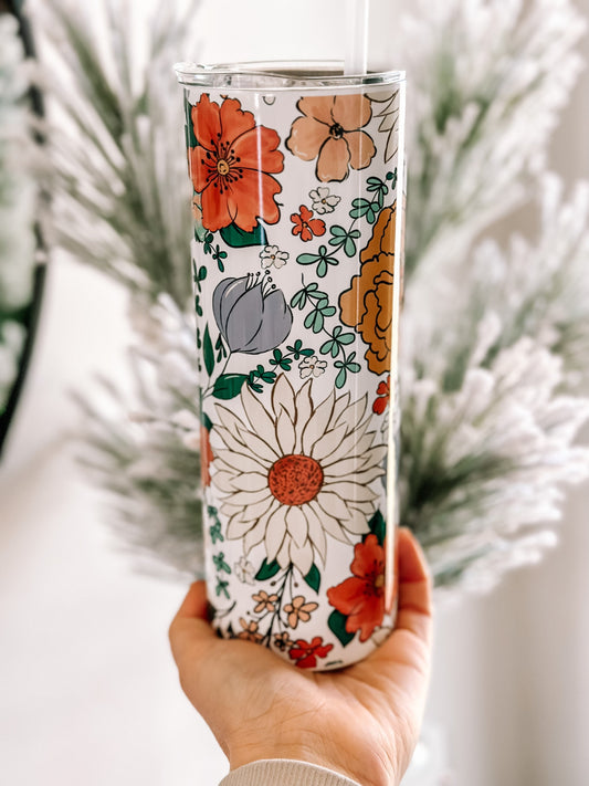 Vintage flowers 20oz