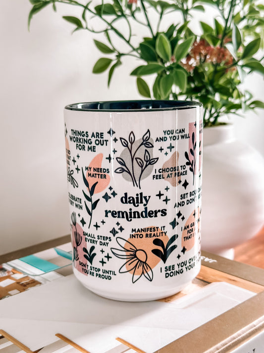DAILY REMINDERS MUG COLORED