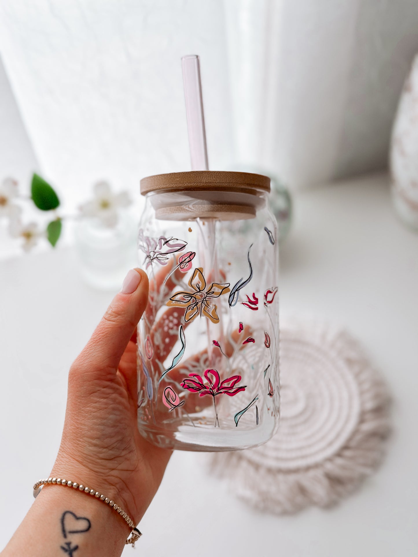Tulips Glass Tumbler