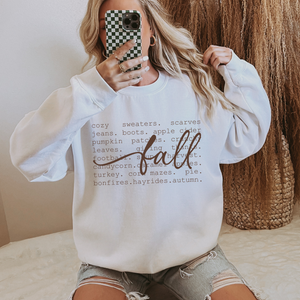 Fall Cozy words Sweatshirt
