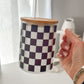 Checkered Glass Mug