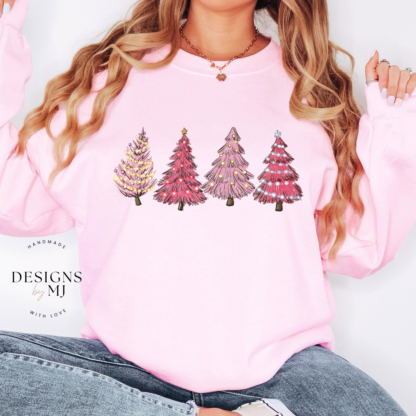 Pink Christmas Tree Sweatshirt