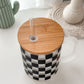 Checkered Glass Mug