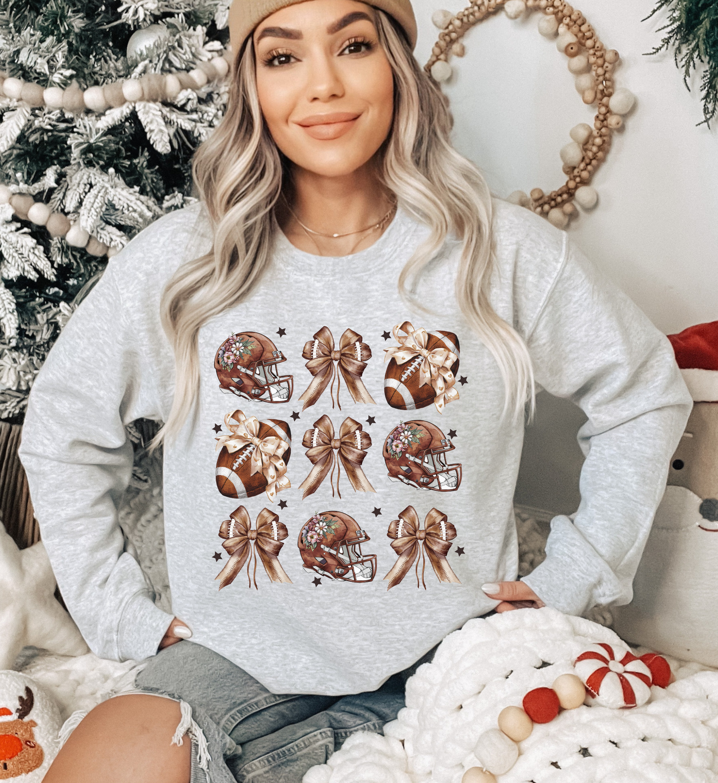 Football and Bows Sweatshirt