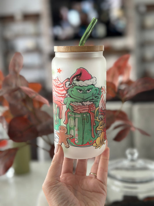 Grinch Glass Tumbler