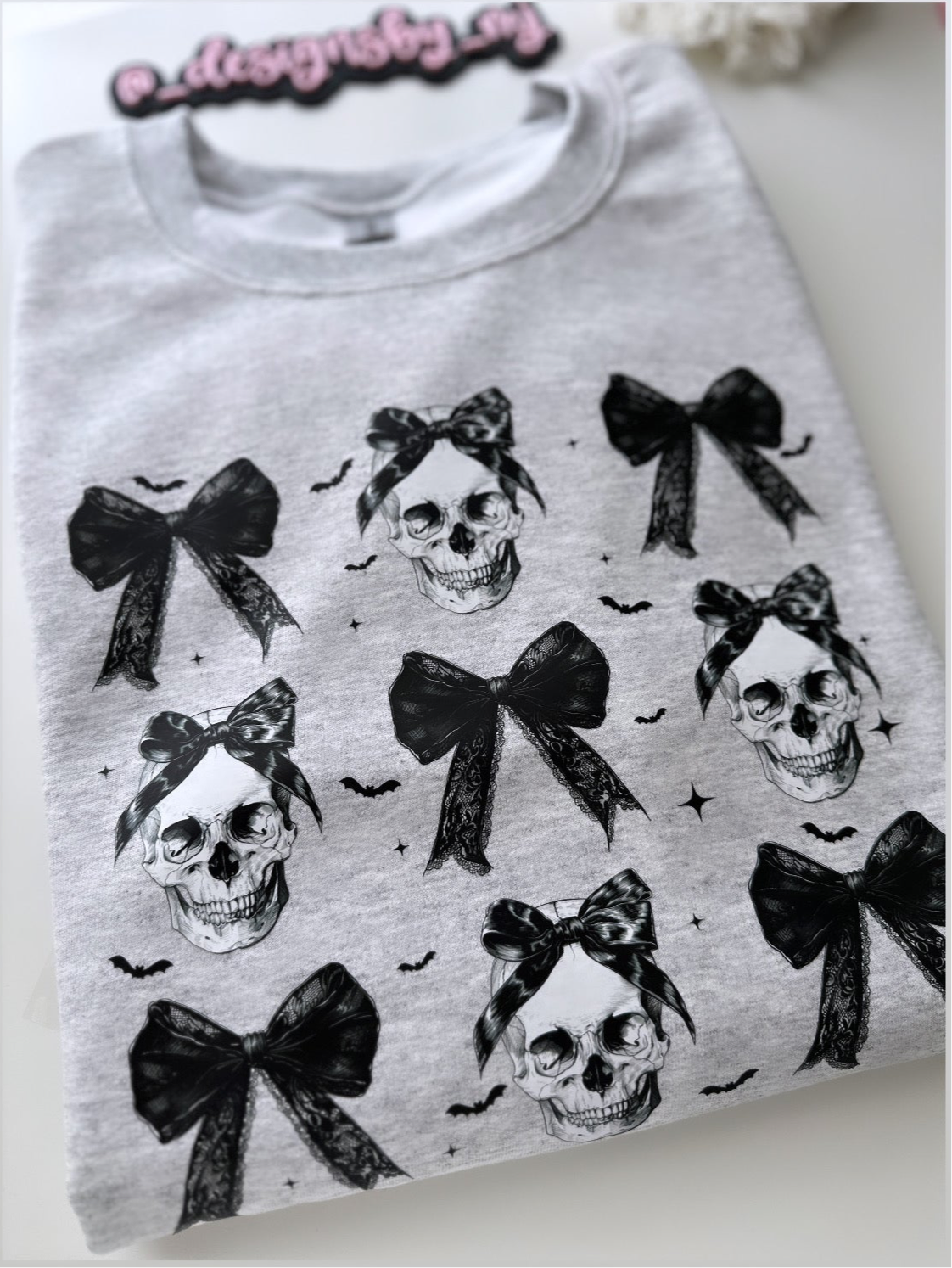 Skeleton and Black Bow Sweatshirt