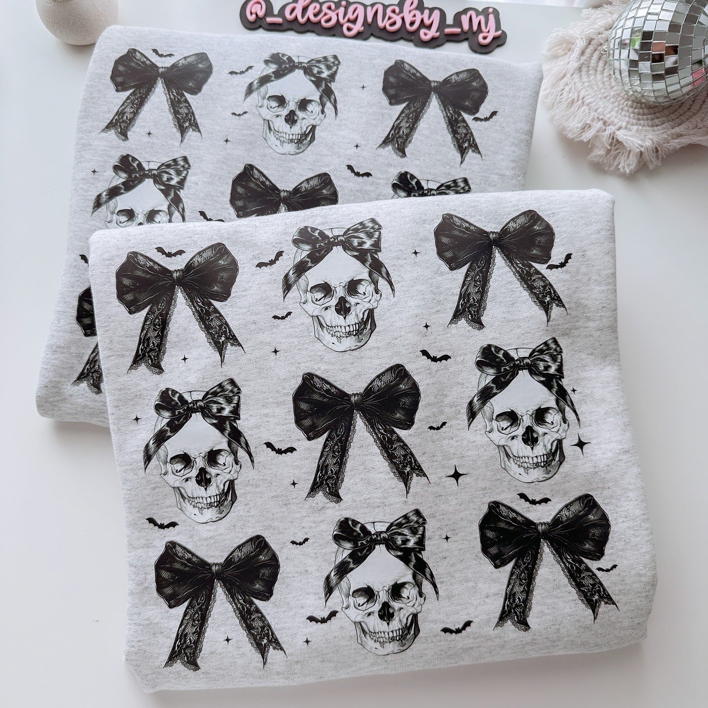 Skeleton and Black Bow Sweatshirt