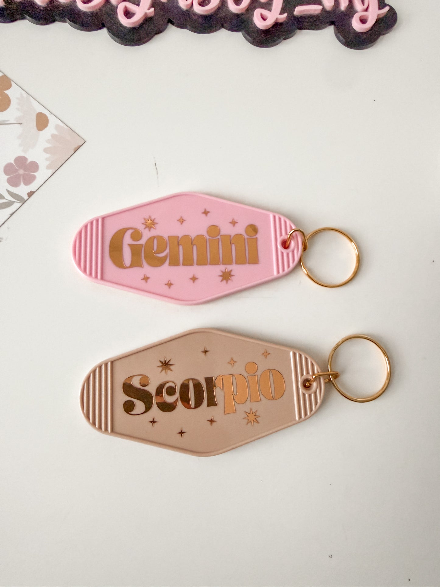 Zodiac Motel Keychain