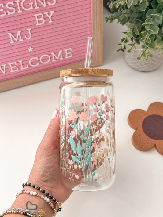 Wildflower Glass Tumbler