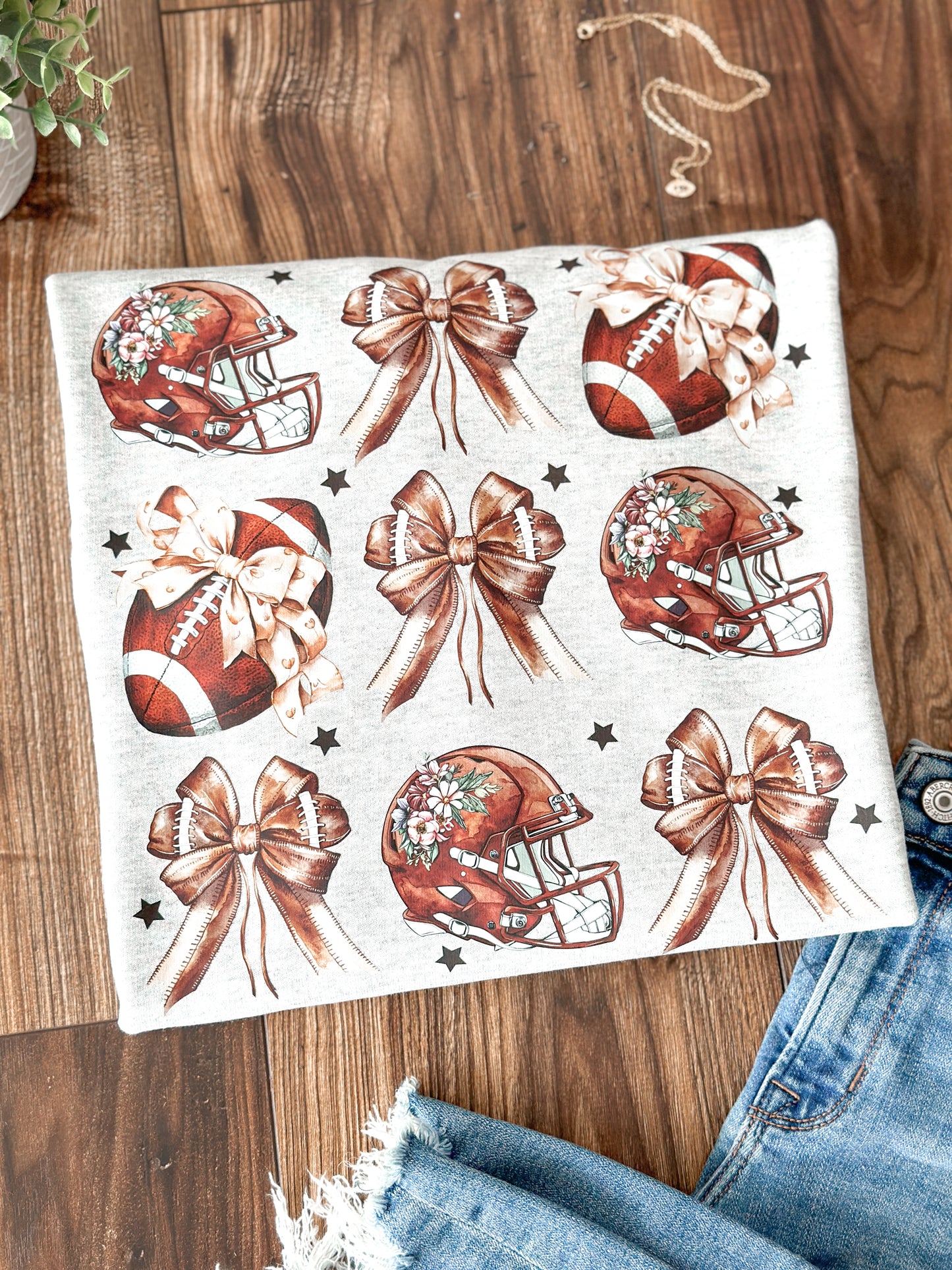 Football and Bows Sweatshirt
