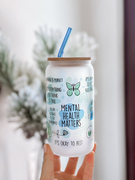 Mental Health Matters Blue Tumbler