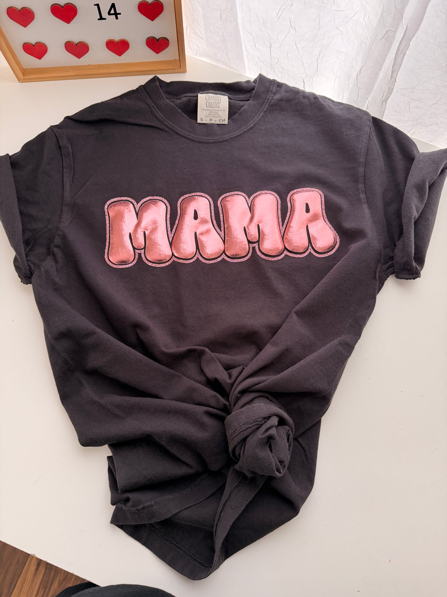 Metallic MAMA Puff Tshirt