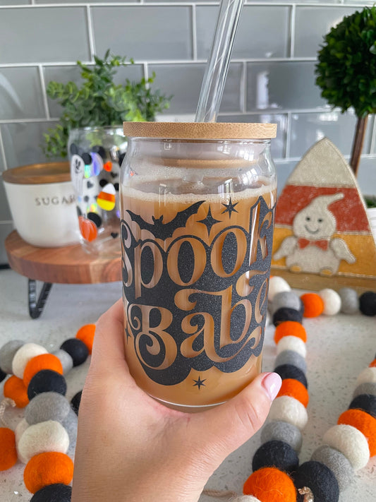 Spooky babe glass Cup