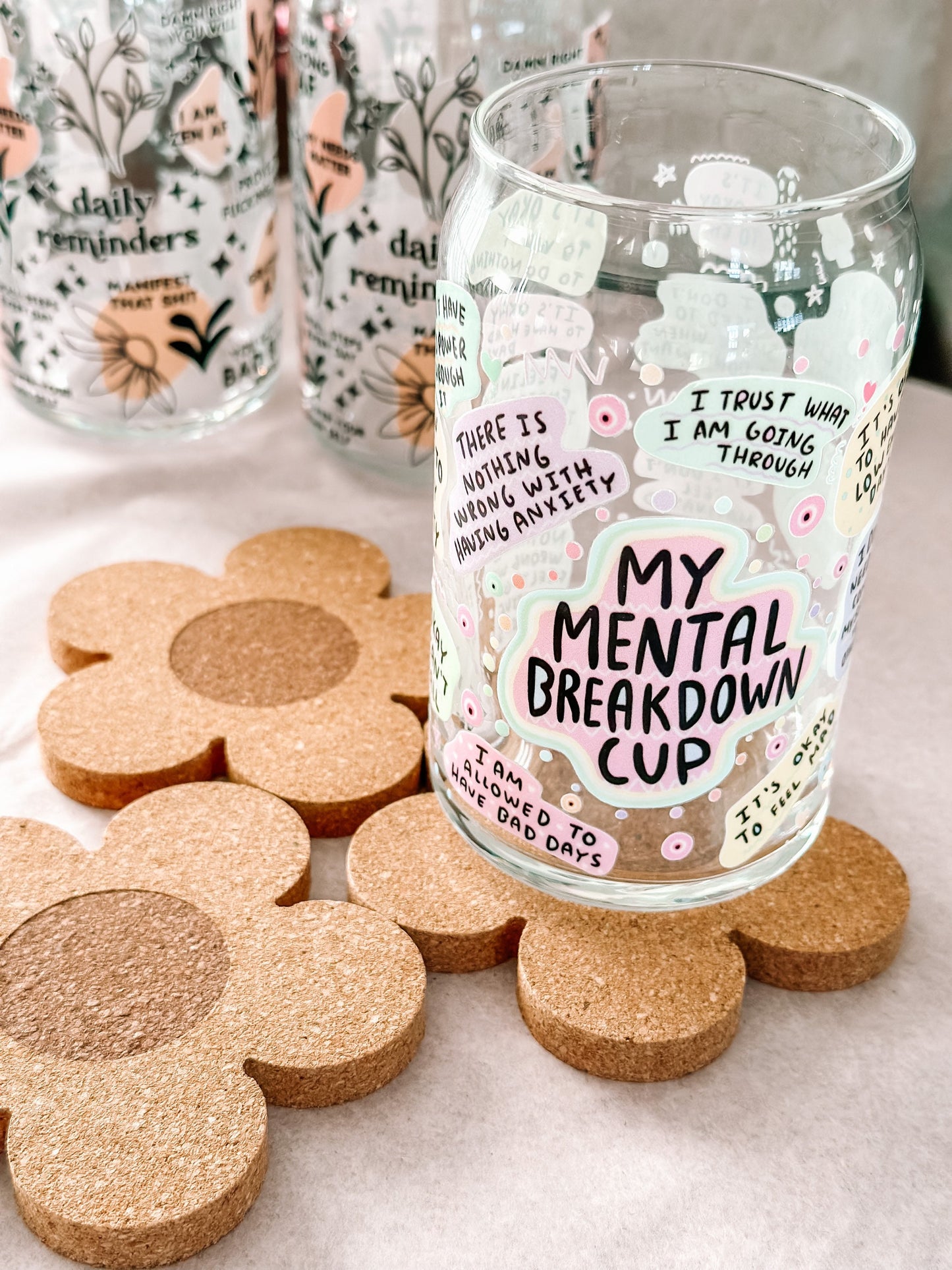 Flower Cork Coasters