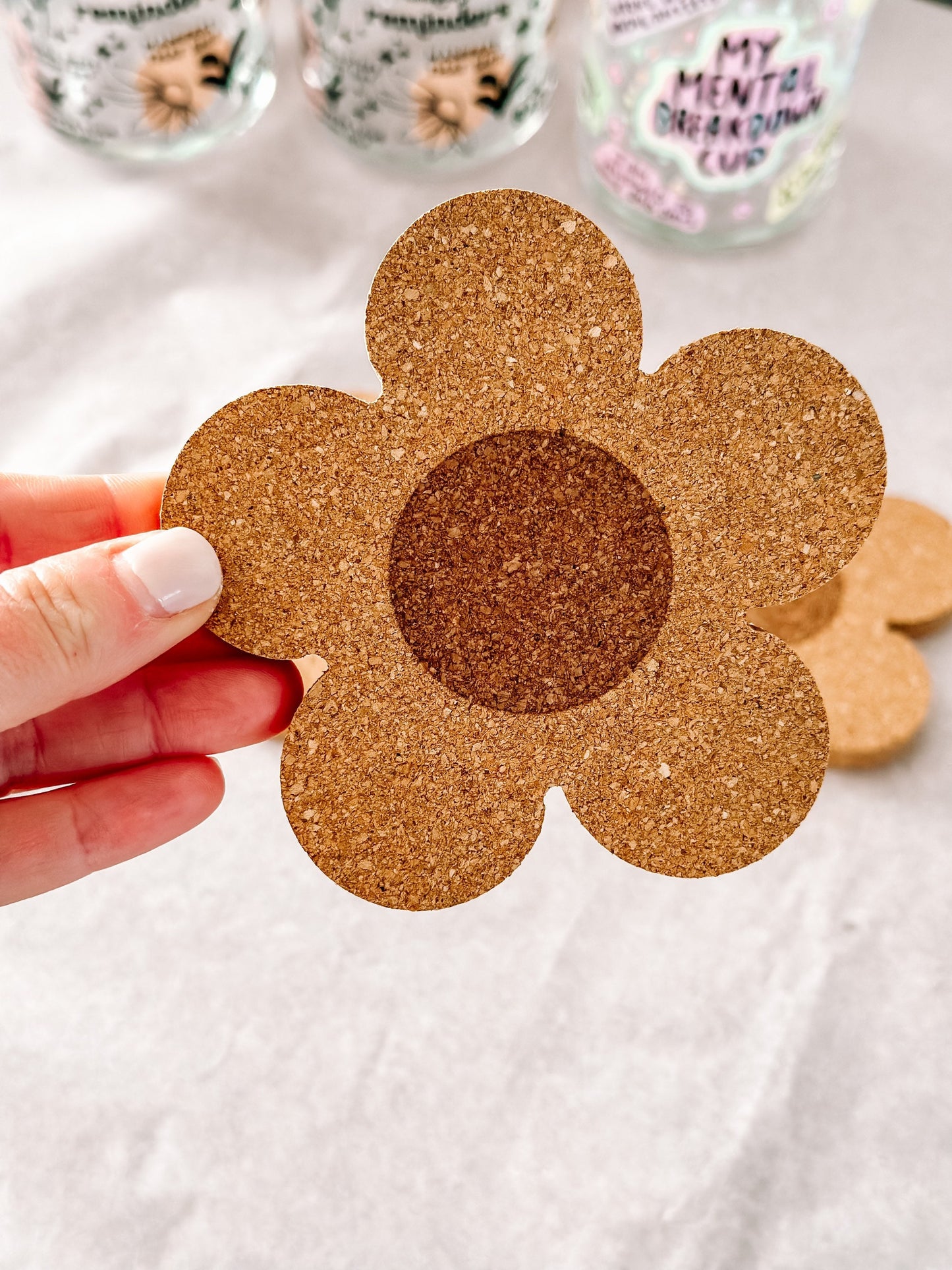 Flower Cork Coasters