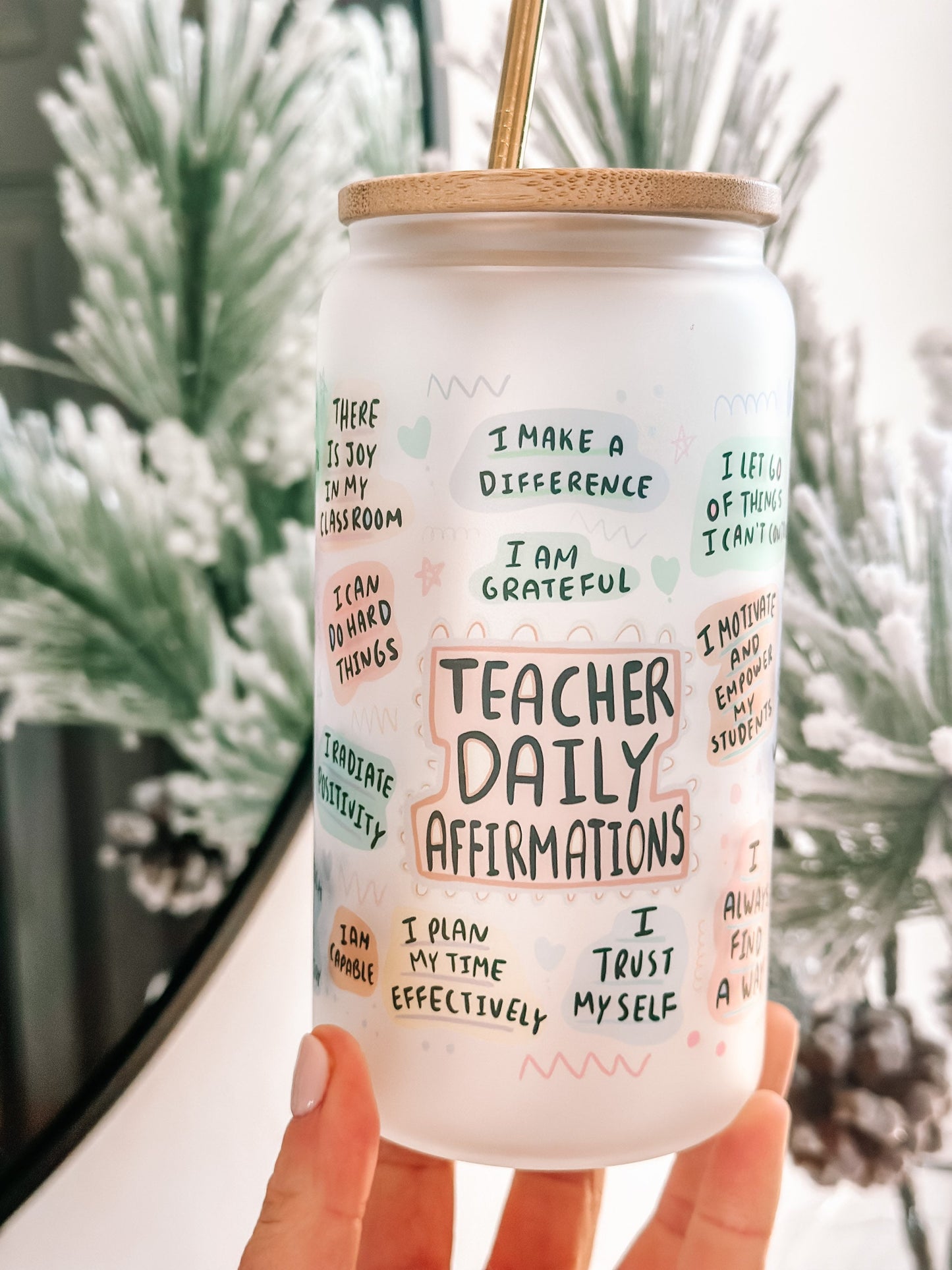 Teacher Daily Affirmations 16oz