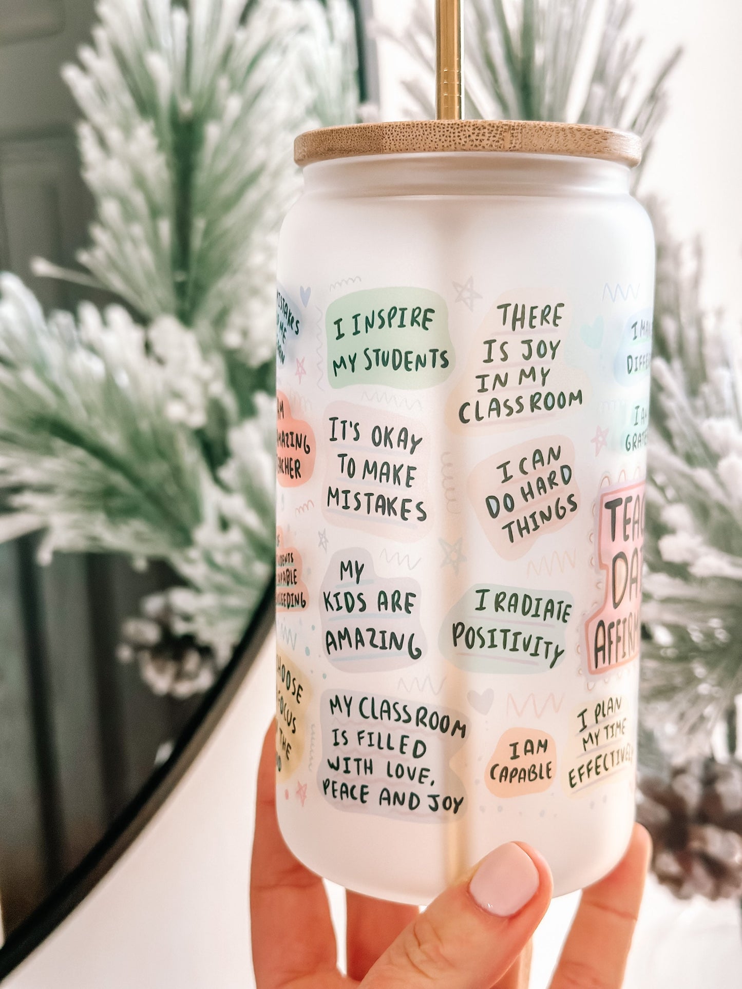 Teacher Daily Affirmations 16oz